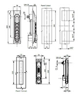 Cam Control Combination Lock Swing Handles - 2