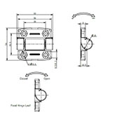 2.3 Newton-Metre (N.m) Open and 0.3 Newton-Metre (N.m) Close Black Powder Coated Surface Finish Friction Hinge - 2