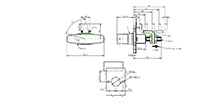 Offset Cam 52.6 to 68.3 Millimeter (mm) H Grip Range Non-Locking Large Compression Latch - 2