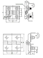 Threaded M8 Studs Die-Cast Zinc Black Powder Coated Screw-On Hinge - 2