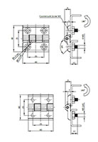 Countersunk Screw M5 Die-Cast Zinc Black Powder Coated Screw-On Hinge - 2