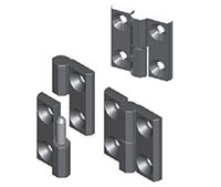 Right Black Powder Coated Screw-On Hinge