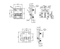 Threaded M6 Studs Die-Cast Zinc Black Powder Coated Screw-On Hinge - 2