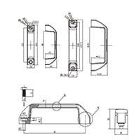 122.0 Millimeter (mm) Length Polyamide (PA6GF30) U Shape Handle - 2