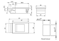 0.8 to 1.5 Millimeter (mm) Panel Thickness Slide Latch with Return Spring - 2