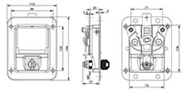 Three Point Push to Close Paddle Latch - 2