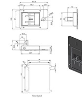 Pad-Lockable Slam to Close Paddle Latch - 2