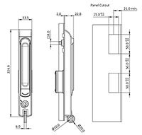 Cam and Rod Control Vandal Resistant Swing Handle - 2