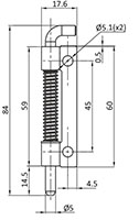 Large Right Door Spring Loaded Concealed Hinge - 2