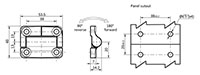 1.2 Newton-Metre (N.m) Open and 1.2 Newton-Metre (N.m) Close Symmetric Torque Black Powder Coated Surface Finish Friction Hinge - 2