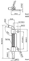 Screw On Version Spring Loaded Concealed Hinge - 2