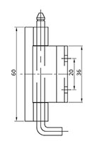 Stainless Steel (SS) 304 Screw On Concealed Hinge - 2