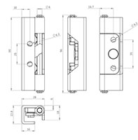 Stainless Steel (SS) 304/Mild Steel/Die Cast Zinc Right Concealed Hinge - 2