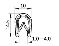 1.0 to 4.0 Millimeter (mm) Clamping Range Edge Protector