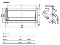 Small Polyamide (PA6GF30) Pocket Pull Handle - 2