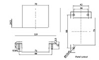 Stainless Steel (304 SS) Pocket Pull Handle - 2