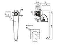 Padlock Compatible L-Handle Quarter Turn Locks - 2