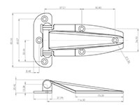 Natural and Passivated Screw-On Hinge - 2