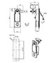 1 Millimeter (mm) Minimum Cam Forward FH1245 Key Locking Black Powder Coated Handle Compression Latch - 2