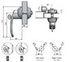 Internal Cam Heating, Ventilation, and Air Conditioning (HVAC) Slide Latches - 2