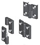 Left/Right Black Powder Coated/Chrome Plated Screw-On Hinge