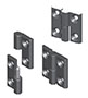 Left Black Powder Coated Screw-On Hinge