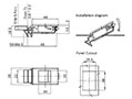 0.8 to 2.3 Millimeter (mm) Panel Thickness Slide Latch with Return Spring - 2