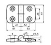 15.0 Millimeter (mm) Dimension A1 Left Hand Plastic Combi Hinge - 2