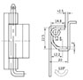 Stainless Steel (SS) 304 Weld On Concealed Hinge - 2