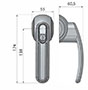 30 Millimeter (mm) Panel Thickness Heating, Ventilation, and Air Conditioning (HVAC) Handle for Outward Opening Doors - 2