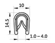 1.0 to 4.0 Millimeter (mm) Clamping Range Edge Protector