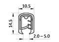 2.0 to 5.0 Millimeter (mm) Clamping Range Gray Edge Protector