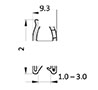 1.0 to 3.0 Millimeter (mm) Clamping Range Black Edge Sealing Profile and Edge Protector