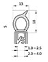 1.0 to 4.0 Millimeter (mm) Clamping Range Black Edge Sealing Profile and Edge Protector