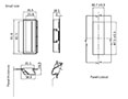 1.0 to 2.5 Millimeter (mm) Panel Thickness Small Acrylonitrile Butadiene Styrene (ABS) Pocket Pull Handle - 2