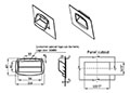 1.0 to 1.6 Millimeter (mm) Panel Thickness Glass Filled Polyamide (PA + GF) Pocket Pull Handle - 2