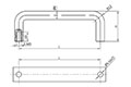 87 to 150 Millimeter (mm) Length Stainless Steel (304 SS) Chrome Plated U Shape Handle - 2