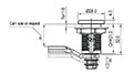 7 Millimeter (mm) Square Cylinder Left Large Compression Latch - 2