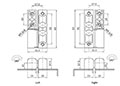 Right Hand Screw-On Hinge with Black Powder Coated and M5 Thread - 2