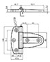 Black Powder Coated Screw-On Hinge - 2