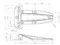 Natural and Passivated Screw-On Hinge - 2